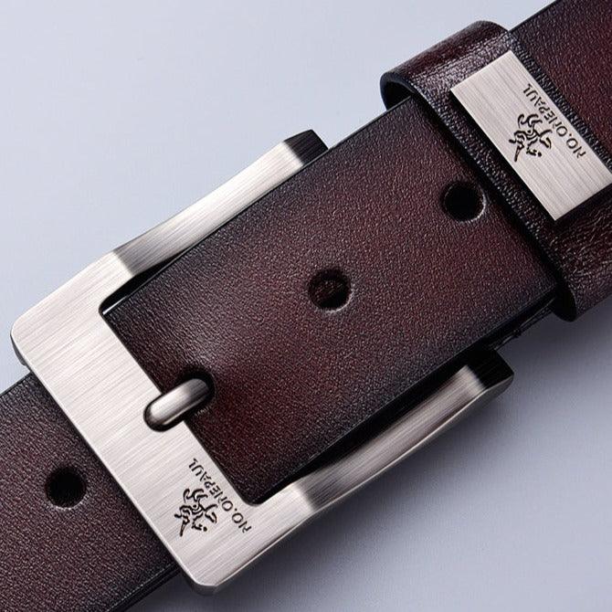 Cinto Masculino de Couro Legítimo Buckled